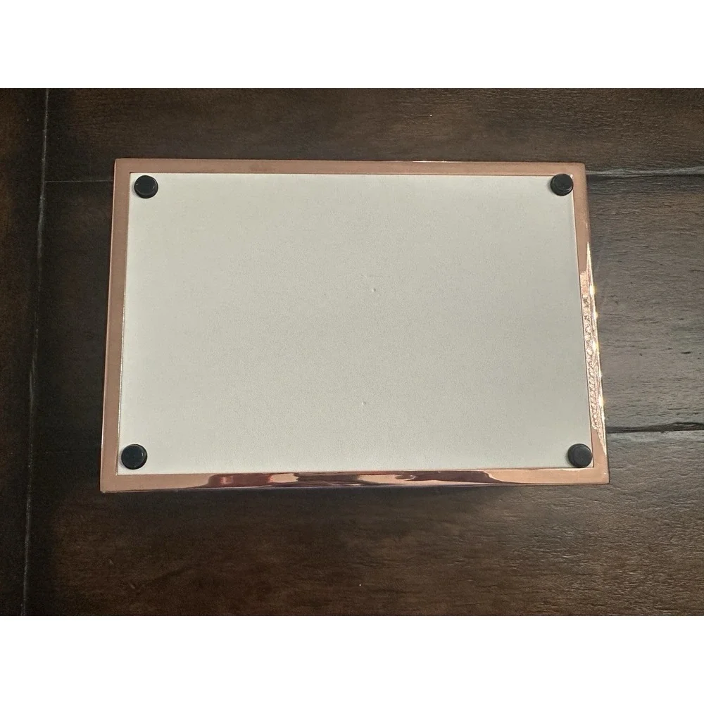 Rocky Patel White Label‎ Cigar Box - Leather with Rose Gold Hardware